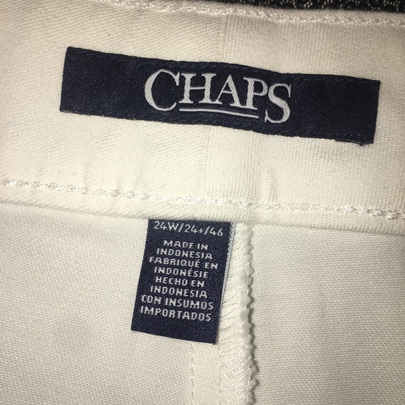 Chaps White Capris Slimming Fit Size 24W NWT 📚 - Picture 5 of 6